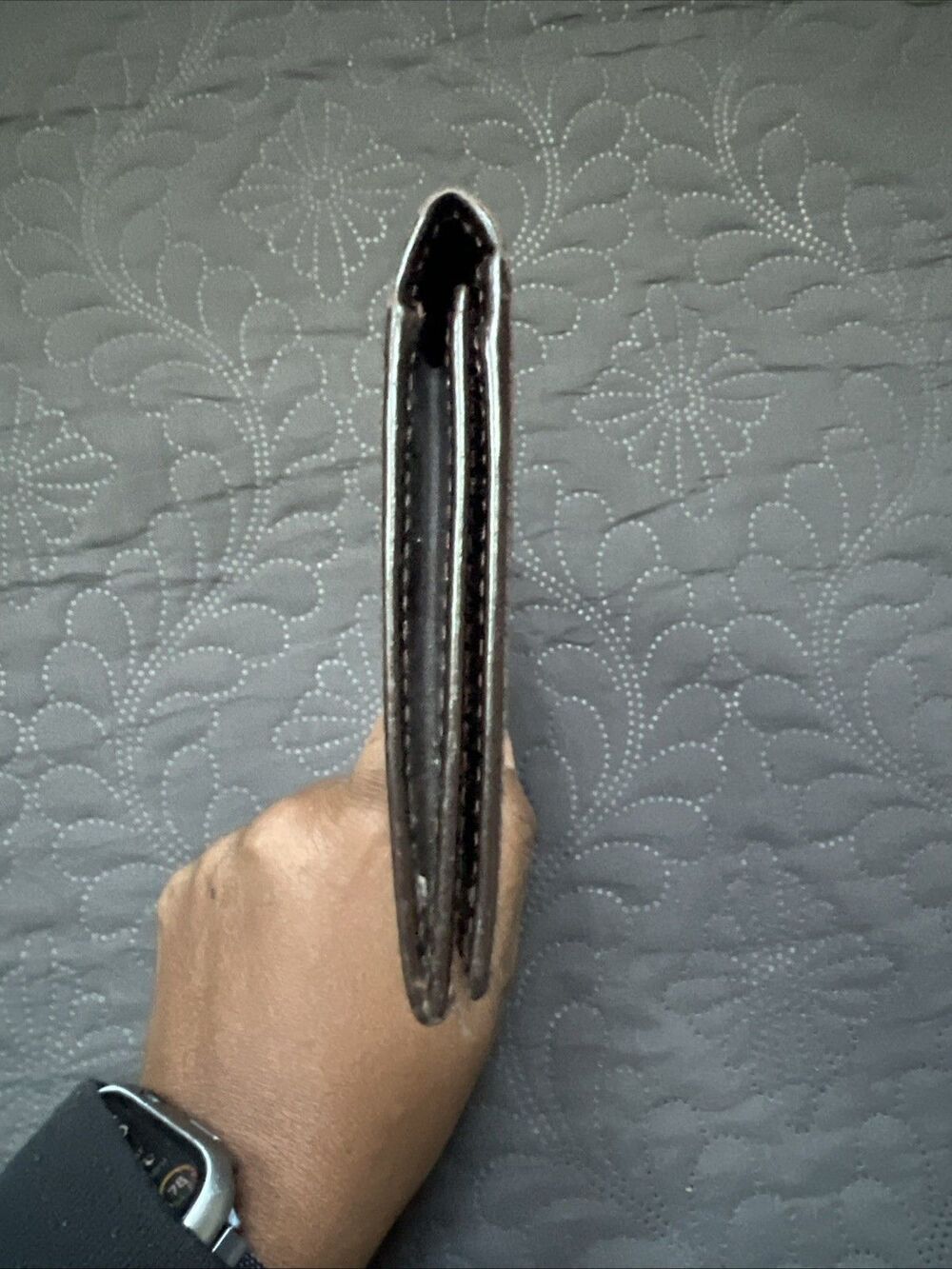 VTG Coach Men’s Long Wallet Manhattan Collection Dark Expresso Genuine Leather - Picture 8 of 14